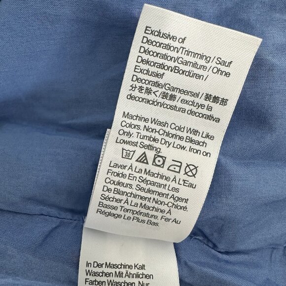 J Crew Smocked Puff Sleeve Midi Dress XL Blue Floral - Picture 13 of 14